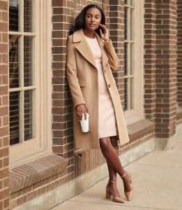 wool blend walker coat